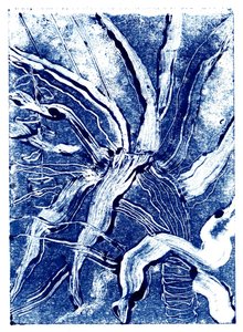 Inky Plants no.2, 2019 (モノプリント) 作： Charlotte Orr