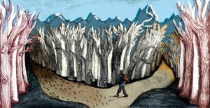 The Road Less Travelled, 2013 (ドライポイントエッチングとデジタル) 作： Charlotte Orr