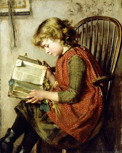 読書する少女1890 作： Charlotte Weeks