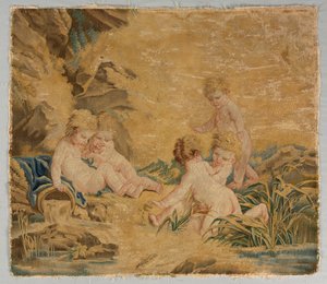 遊んでいる子供たち: バス、1700 年代。 作： Charron