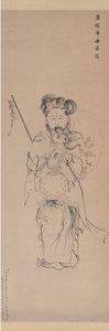 仏母の形をした観音菩薩、1620年の日付。 作： Chen Hongshou
