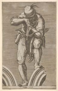 クロスボウを撃つ男、1579年。