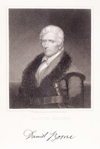 ダニエル・ブーン（1736-1813）は、ジェームズ・バートン・ロンガカー（1794-1869）によって彫刻されました 作： Chester Harding