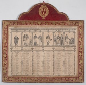 1816 年のフランスのカレンダー ヨーロッパ諸国の主権者の一般ギャラリー、1816