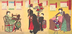 宮廷婦人洋装 裁縫洋服裁法の図、8月23日、...、1887年8月23日。