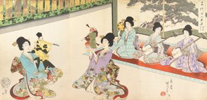 千代田城の侍女たち 稽古と人形狂言, 1895., 1895.