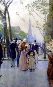 5番街、日曜日 作： Childe Frederick Hassam