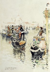 ベネチアのレガッタ 作： Childe Frederick Hassam