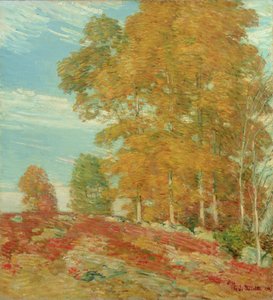 オータム・ヒルトップ、ニューイングランド 作： Childe Frederick Hassam