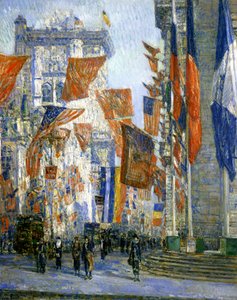 連合国の大通り 作： Childe Frederick Hassam