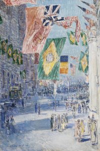 連合国大通り: ブラジル、ベルギー 作： Childe Frederick Hassam