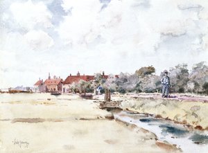 運河の情景 作： Childe Frederick Hassam
