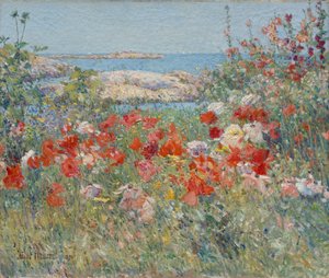 セリア・サクスターズ・ガーデン、ショールズ諸島、メイン州 作： Childe Frederick Hassam