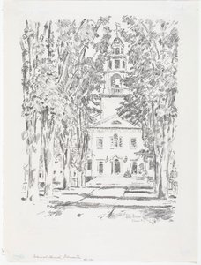 コロニアル教会、グロスター 作： Childe Frederick Hassam
