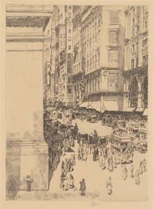 五番街、正午 作： Childe Frederick Hassam
