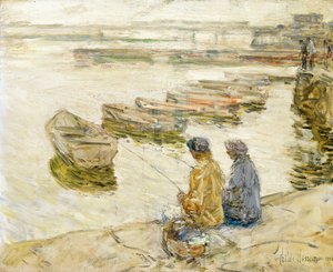 釣り 作： Childe Frederick Hassam