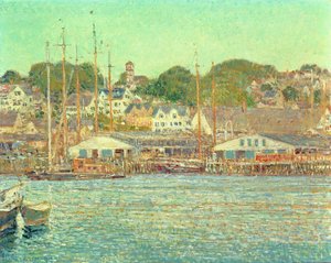 グロスター ハーバー 作： Childe Frederick Hassam