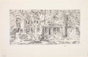 Casa na Main Street, East Hampton 作： Childe Frederick Hassam