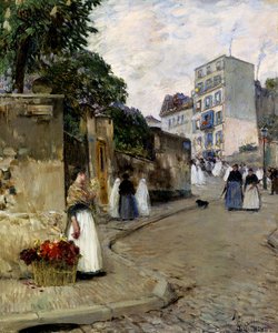 モンマルトル、パリ 作： Childe Frederick Hassam