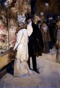 ニューイヤーズ ノクターン、ニューヨーク 作： Childe Frederick Hassam