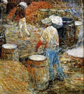 ニューヨーク、ホッド・キャリアズ 作： Childe Frederick Hassam