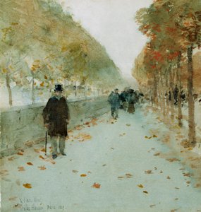 ケ・デュ・ルーヴル 作： Childe Frederick Hassam