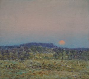 9 月の月の出 作： Childe Frederick Hassam