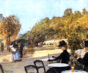 カフェテラス 作： Childe Frederick Hassam
