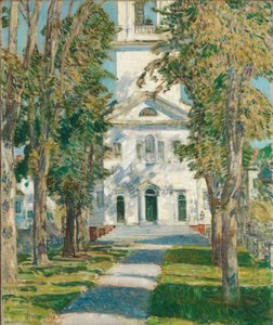 グロスターの教会 作： Childe Frederick Hassam