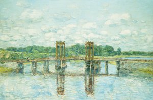 有料橋、ニューハンプシャー、エクセターの近く 作： Childe Frederick Hassam