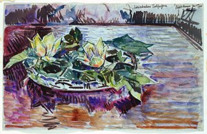 ボウルにチューリップ 作： Childe Frederick Hassam