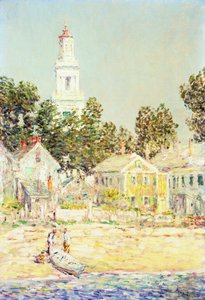 白い教会、プロビンスタウン 作： Childe Frederick Hassam