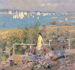 ヨット、グロスター 作： Childe Frederick Hassam