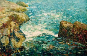 サーフとロック 作： Childe Hassam