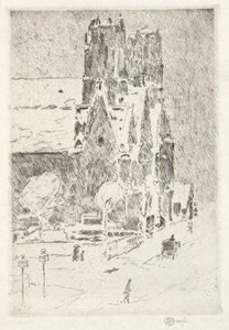 雪のカルバリー教会 作： Childe Hassam