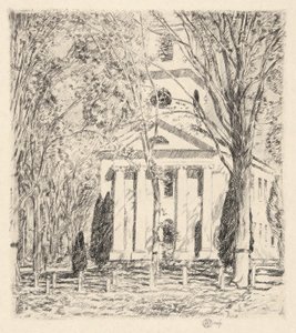 オールド ライムの教会、1924 年 作： Childe Hassam