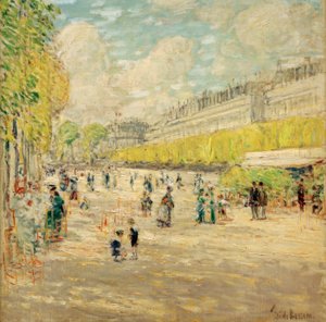 チュイルリー庭園 作： Childe Hassam