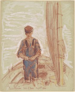 ショールズ島の漁師 作： Childe Hassam