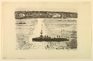 フランス巡洋艦 作： Childe Hassam