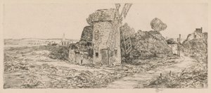 ロングアイランドの風車、1929 年 作： Childe Hassam