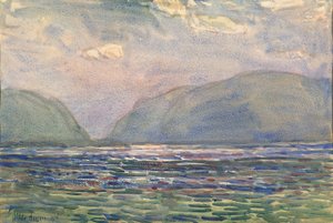 ニューバーグ上空正午 作： Childe Hassam