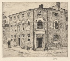 古い税関、ポーツマス、1915 作： Childe Hassam