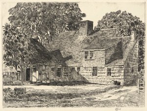 オールド ドミニー ハウス、イーストハンプトン 作： Childe Hassam