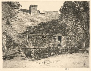 古いマルフォード ハウス、イーストハンプトン、1926 年 作： Childe Hassam