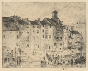 古い倉庫、ポーツマス 作： Childe Hassam