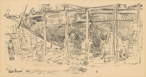 途中で 作： Childe Hassam