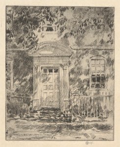 ポーツマスの戸口、1916 年 作： Childe Hassam