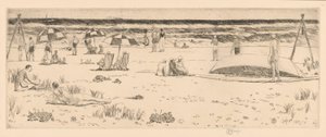 ザ ビーチ クラブ、イーストハンプトン 作： Childe Hassam