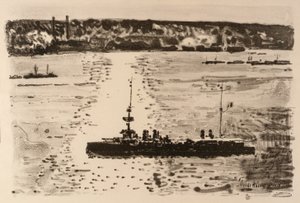 フランスの巡洋艦 作： Childe Hassam
