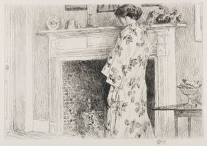 白い着物 作： Childe Hassam